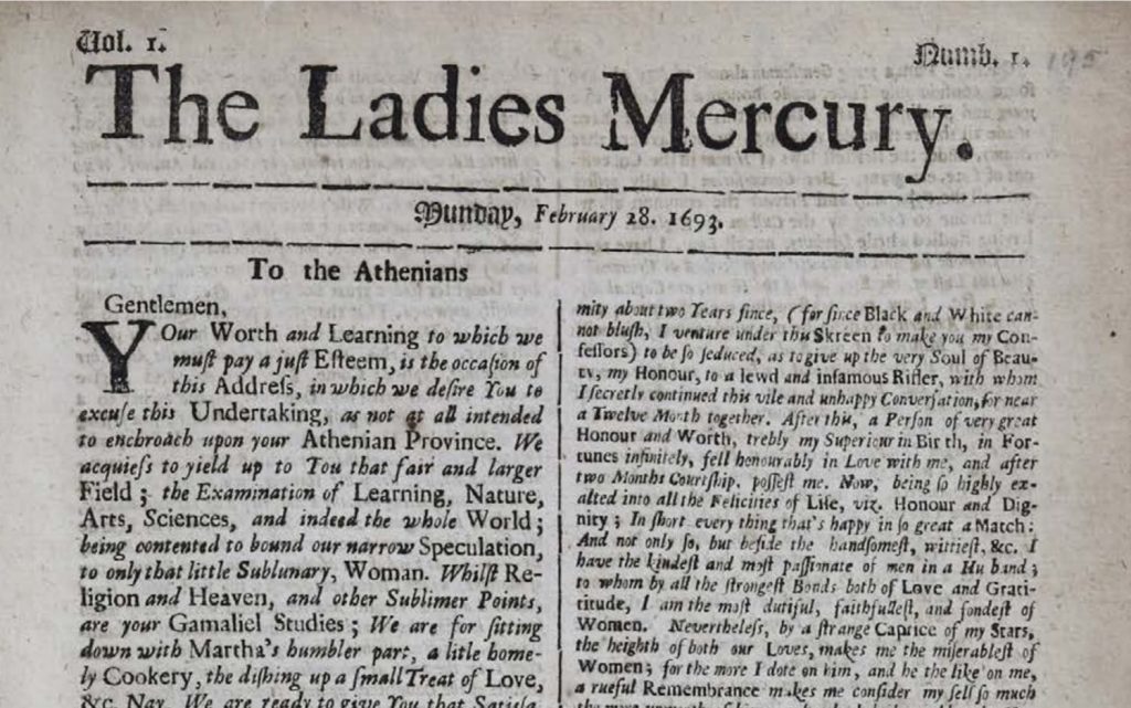 ukážka magazínu The Ladies Mercury