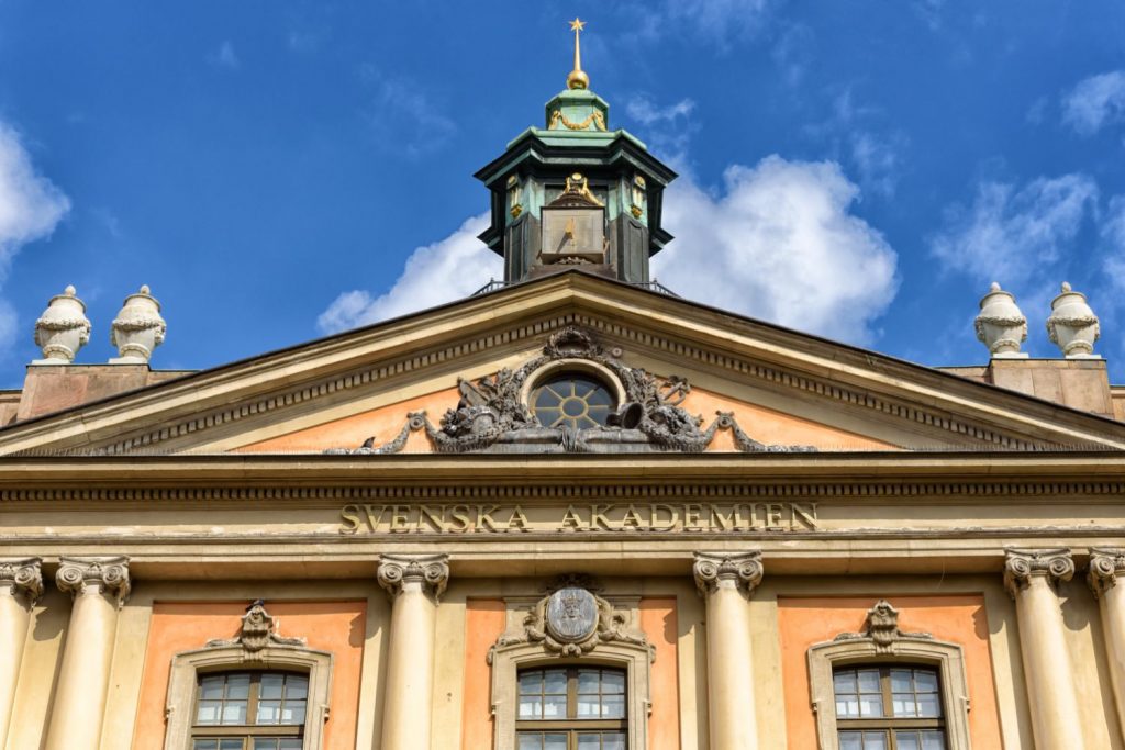 Budova Švédskej akadémie a sídlo Nobelovho múzea v Štokholme